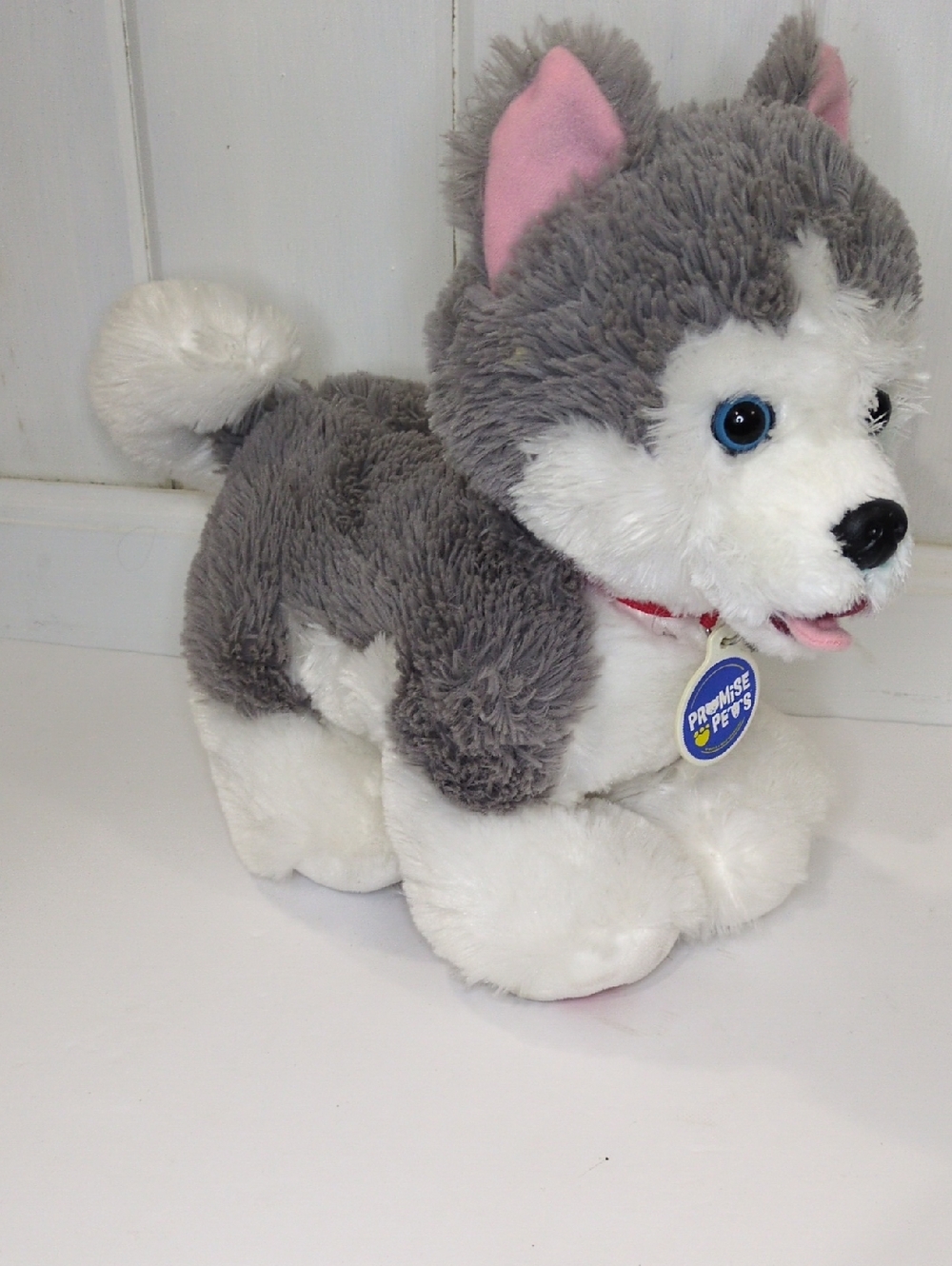 BAB Build-A-Bear Workshop Gray and White Husky Dog Promise Pets 12" Plush NWT